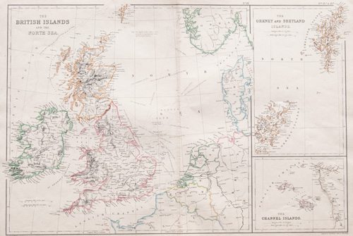 The British Islands and the North Sea
The Orkney and Shetland Islands
The Channel Islands  1860